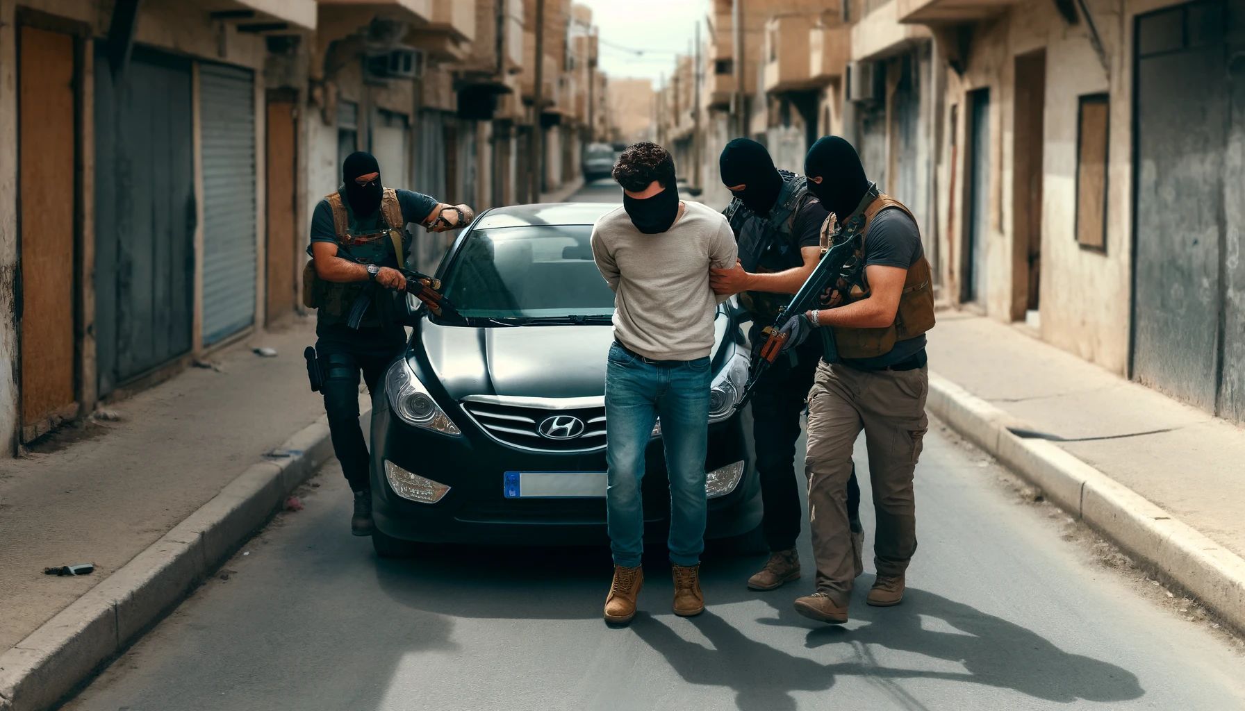 صورة مولدة بالذكاء الإصطناعي تظهر لحظة اختطاف مالك.