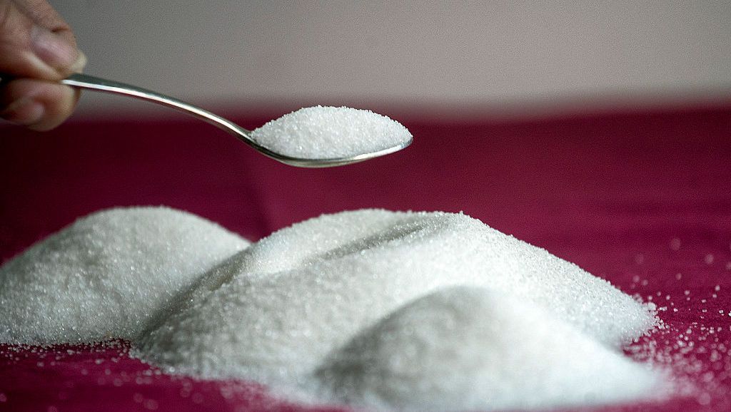 MELBOURNE, AUSTRALIA - APRIL 08: In this photo illustration, a teaspoon of sugar is seen on April 8, 2016 in Melbourne, Australia. The World Health Organisation's first global report on diabetes found that 422 million adults live with diabetes, mainly in developing countries. Australian diabetes experts are urging the Federal Government to consider imposing a sugar tax to tackle the growing problem. (Photo by Luis Ascui/Getty Images)