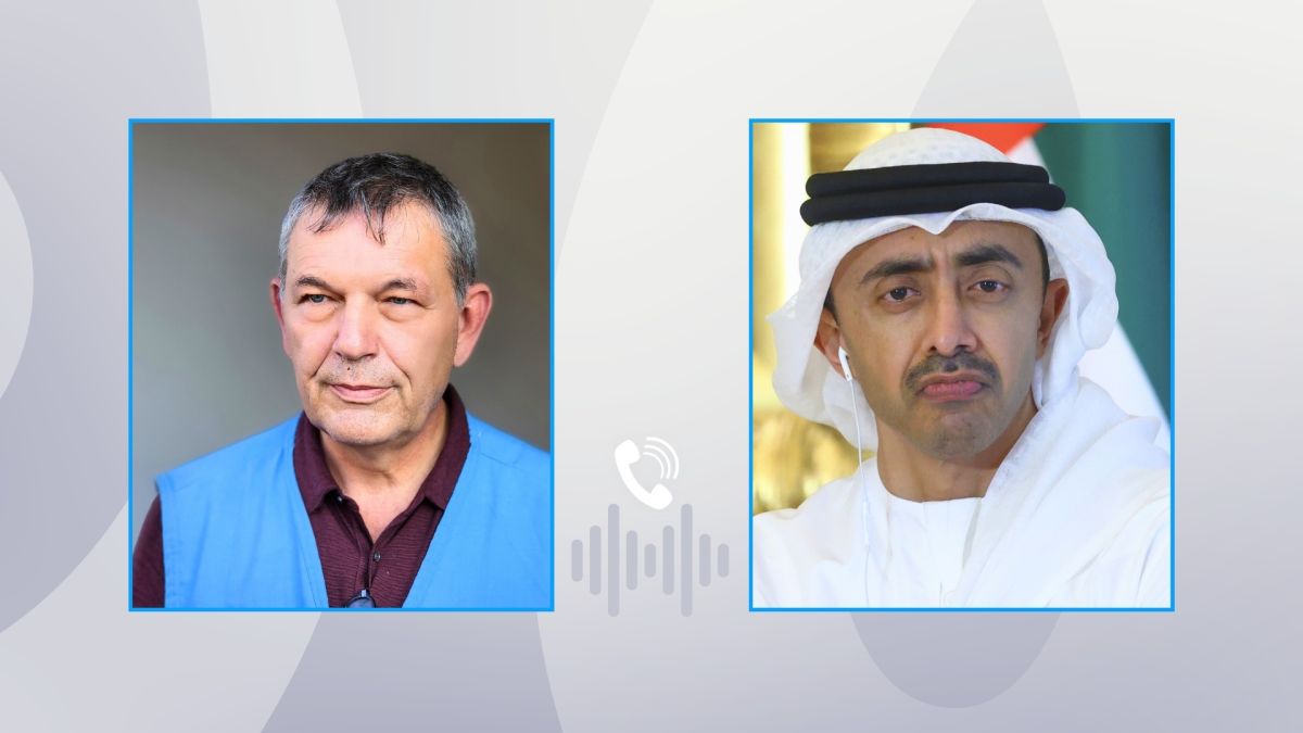 الإمارات تؤكد على دعمها الراسخ لـ"أونروا".. عبدالله بن زايد إلى لازاريني